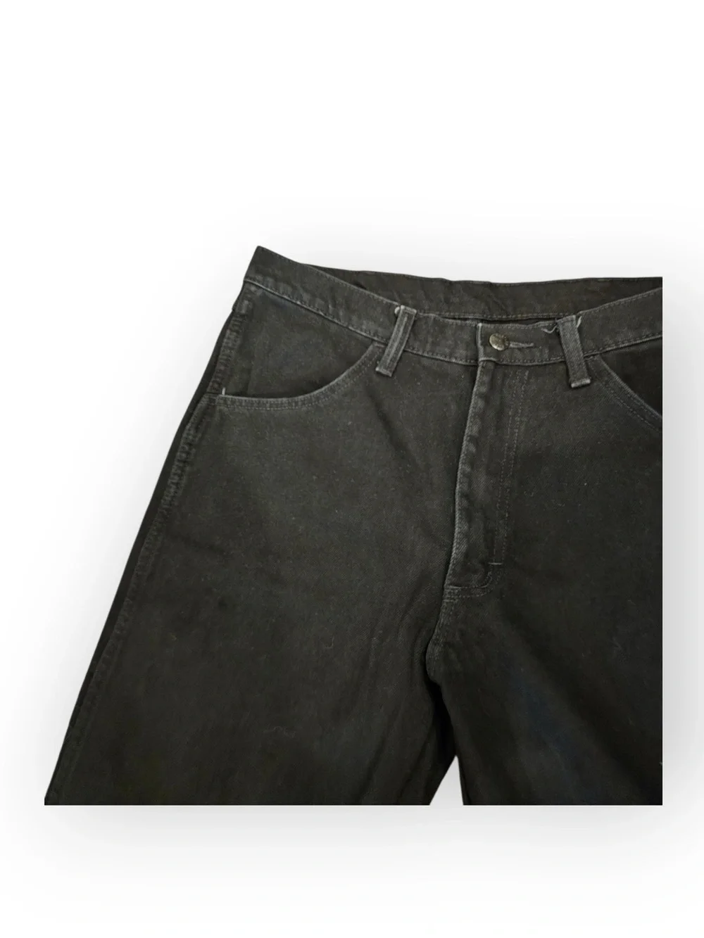 Rustler by Wrangler Men Black Regular Fit Straight Leg Jeans 34x29 Workwear